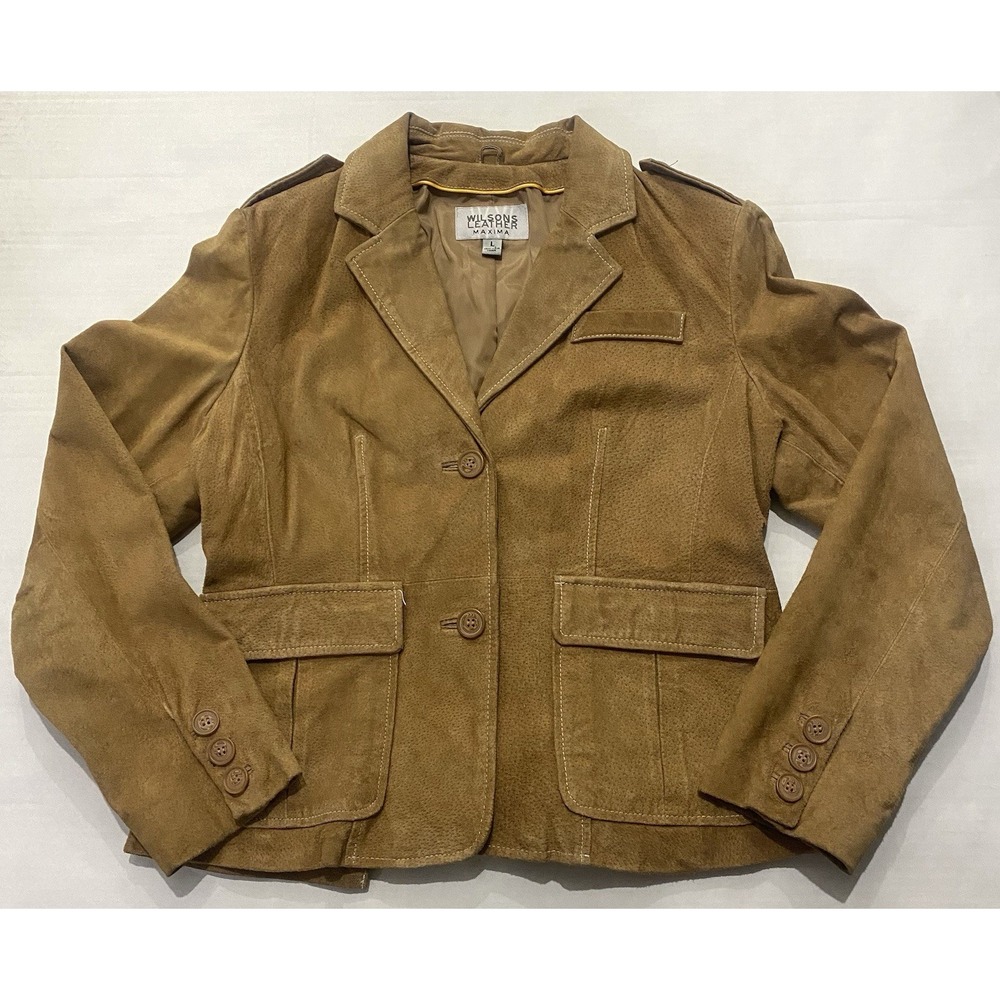 Vintage Wilson Leather Maxima Tan Women's Jacket. Genuine Leather Coat. Large